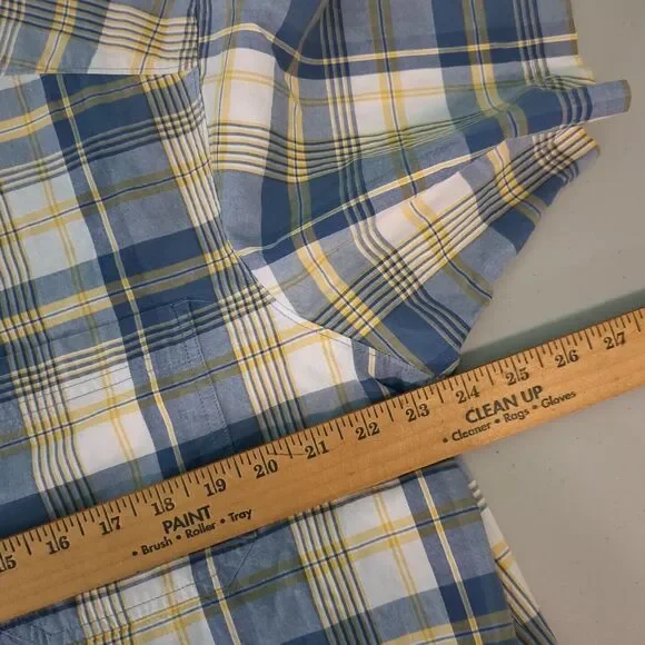 Colombia men's Button front Short Sleeve checked cotton shirt plaid extra large - Picture 3 of 6